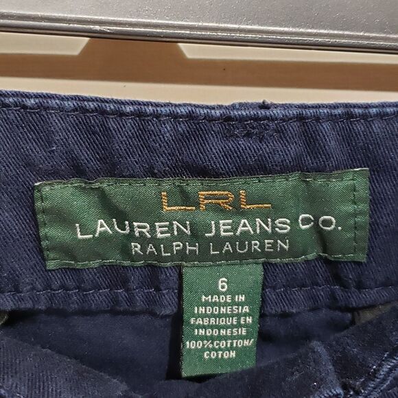 Lauren Ralph Lauren Blue Chino Cropped Capri 6 - Picture 3 of 9
